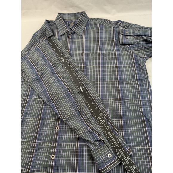 Gitman Bros Vintage Shirt Mens XL Blue Glenn Plaid Button Down Made in USA - Picture 6 of 8